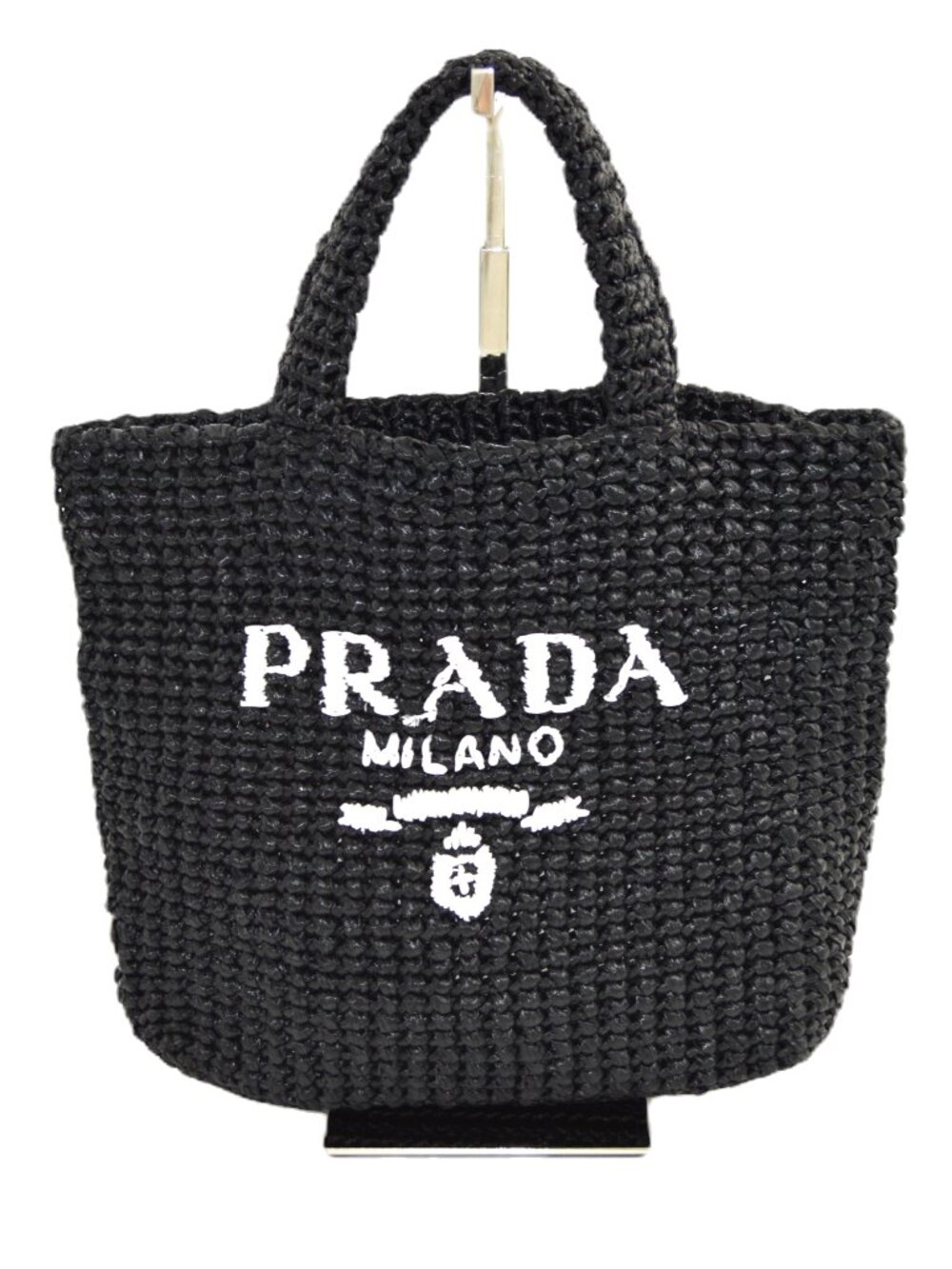 Prada signature logo raffia bag #202-66